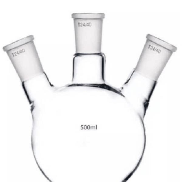 500ml 3-Neck Flat Bottom Glass Flask Lab Bottle, CA-OEM