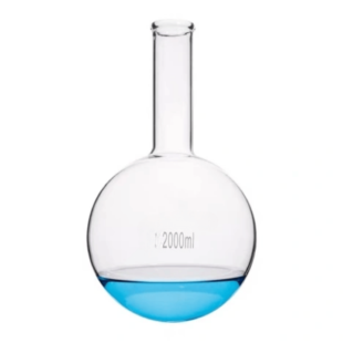 Long narrow neck round glass boiling flask 1000ml, CA-11151000