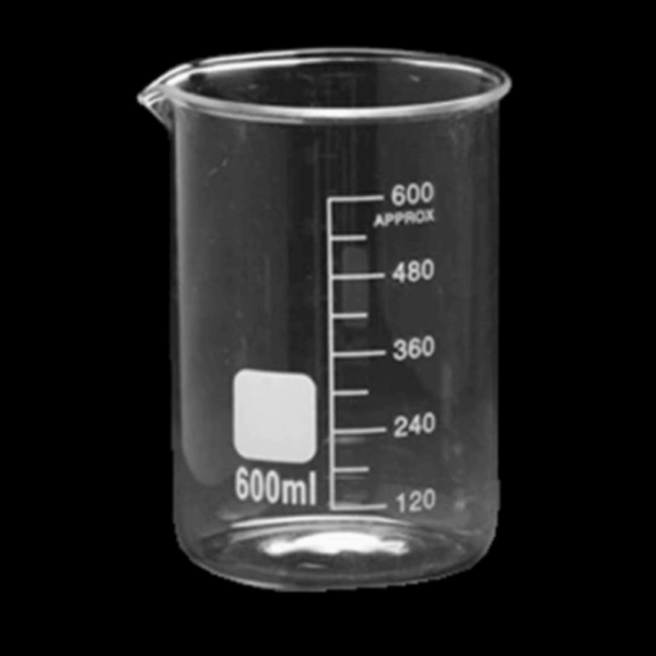 Low Form Boro3.3 Glass Beaker with Spout 400ml, CA-11020250