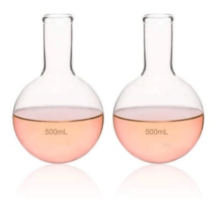 Short Wide Neck Glass Boiling Flask 500ml, CA-11170500