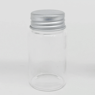 Borosilicate Transparent Glass Test Tubes with Aluminum Screw Cap, CA-RK36001