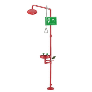 Vertical Eye/Face Wash Emergency Shower Combination Station, CA-EEWS-311R