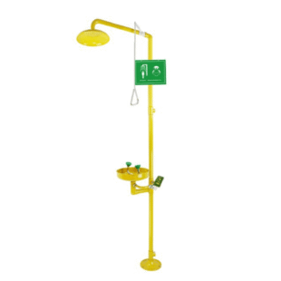 Pedestal Mounted Eye/Face Wash and Shower Combination Station with Bowl, CA-EEWS-311Y