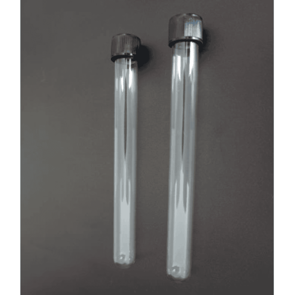 Glass-Serological-Test-Tubes-with-Screw-Cap-CA-RK35001RK35052.png Glass Serological Test Tubes with Black Bakelite Screw Caps Silicon Liners, CA-RK35001~RK35052