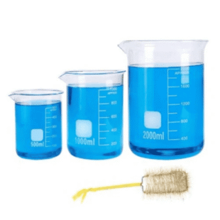 Thick Borosilicate Glass Graduated Low Form Beakers with Spout 100ml, Heat Resistant, CA-11020100