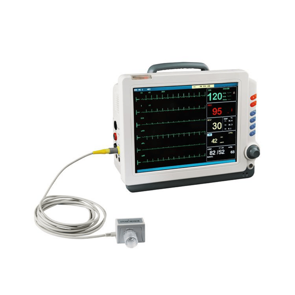 Patient-Monitor-PM-12.png Patient Monitor - Respiration Monitoring, ST and Arrhythmia Analysis, CA-PM-12